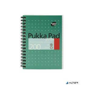   Spirálfüzet, A6, vonalas, 100 lap, PUKKA PAD, 'Metallic Jotta'