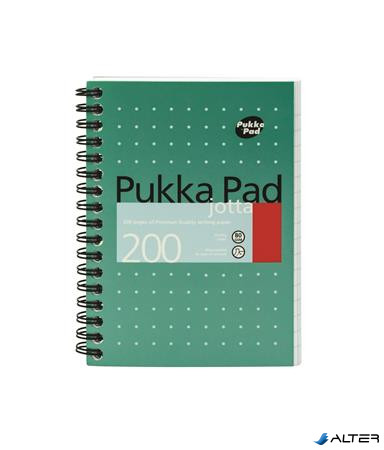 Spirálfüzet, A6, vonalas, 100 lap, PUKKA PAD, "Metallic Jotta"