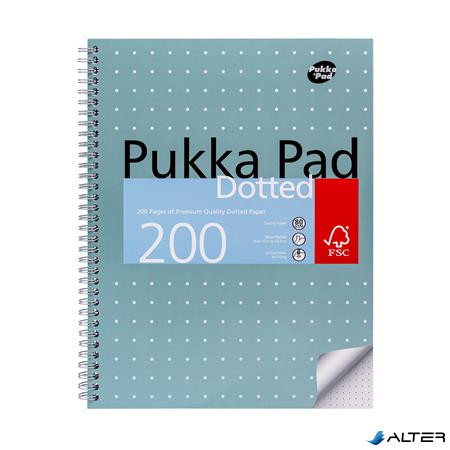 Spirálfüzet, A4+, pontrácsos, 100 lap, PUKKA PAD "Metallic Jotta"