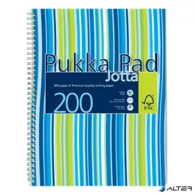   Spirálfüzet, A4+, vonalas, 100 lap, PUKKA PAD "Stripe Jotta"