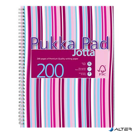 Spirálfüzet, A4+, vonalas, 100 lap, PUKKA PAD 'Stripe Jotta'