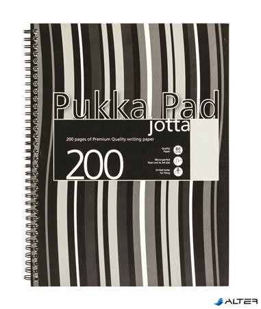 Spirálfüzet, A4+, vonalas, 100 lap, PUKKA PAD 'Stripe Jotta'