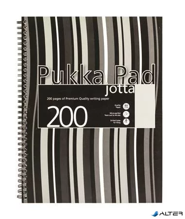 Spirálfüzet, A4+, vonalas, 100 lap, PUKKA PAD "Stripe Jotta"