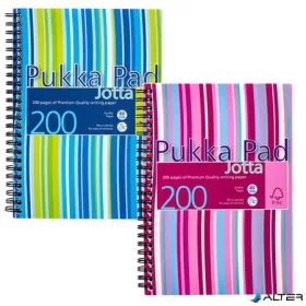   Spirálfüzet, A5, vonalas, 100 lap, PUKKA PAD "Stripe Jotta"