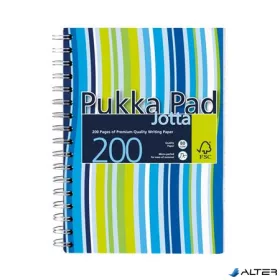   Spirálfüzet, A6, vonalas, 100 lap, PUKKA PAD "Stripe Jotta"