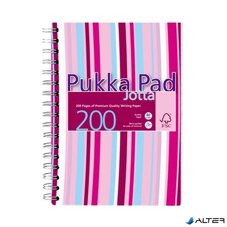 Spirálfüzet, A6, vonalas, 100 lap, PUKKA PAD 'Stripe Jotta'