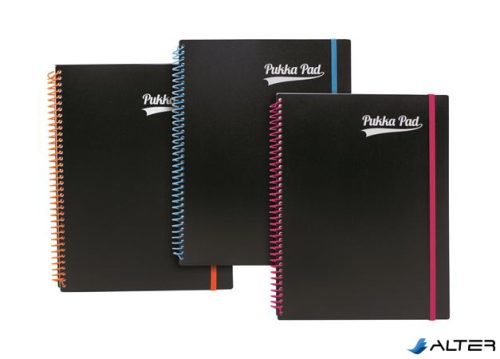 Spirálfüzet, A4+, vonalas, 100 lap, PUKKA PAD, "Neon notepad"