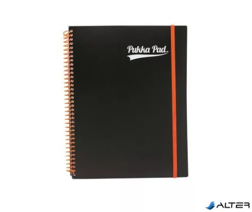 Spirálfüzet, A4+, vonalas, 100 lap, PUKKA PAD, "Neon notepad"