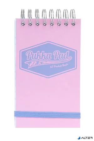 Jegyzetfüzet, spirálozott, A7, vonalas, 50 lap, PUKKA PAD "Pastel", vegyes színek