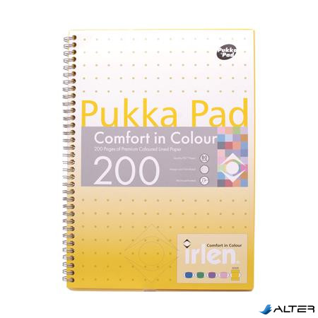 Spirálfüzet, A4, vonalas, 100 lap, PUKKA PAD "Irlen Jotta Gold"