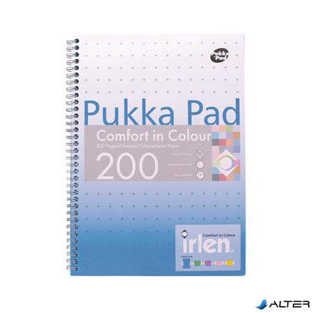Spirálfüzet, A4, vonalas, 100 lap, PUKKA PAD "Irlen Jotta Turquoise"