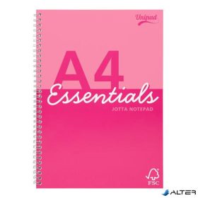   Spirálfüzet, A4, vonalas, 80 lap, PUKKA PAD 'Unipad Essentials Jotta', vegyes
