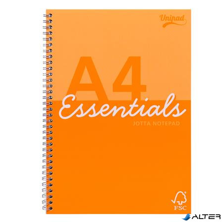 Spirálfüzet, A4, vonalas, 80 lap, PUKKA PAD 'Unipad Essentials Jotta', vegyes