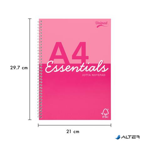 Spirálfüzet, A4, vonalas, 80 lap, PUKKA PAD 'Unipad Essentials Jotta', vegyes
