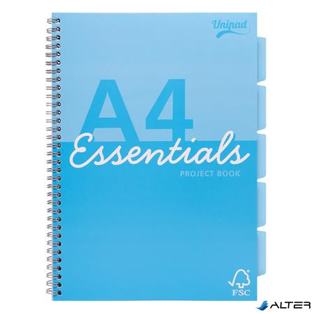 Spirálfüzet, A4, vonalas, 100 lap, PUKKA PAD "Unipad Essentials Project Book", vegyes