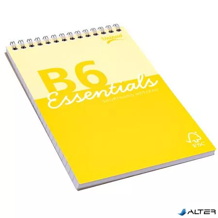 Jegyzettömb, B6, vonalas, 80 lap, PUKKA PAD "Unipad Essentials Shorthand", vegyes