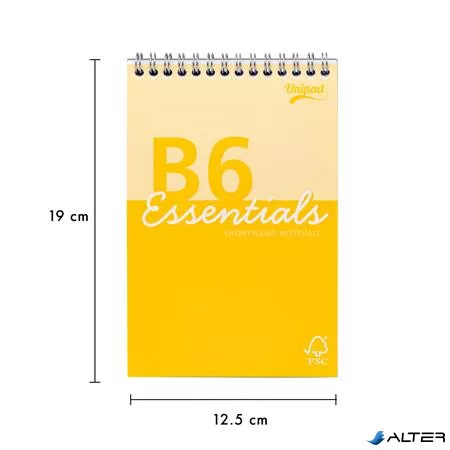 Jegyzettömb, B6, vonalas, 80 lap, PUKKA PAD "Unipad Essentials Shorthand", vegyes