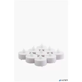 Led mécses, 10 db, fehér fényű
