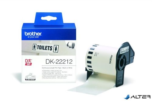 Feliratozógép filmszalag, QL nyomtatókhoz, 62mm x 15,24m, BROTHER, fehér