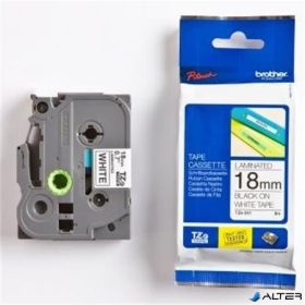   Feliratozógép szalag, 18 mm x 8 m, BROTHER, "TZe-241" fehér-fekete