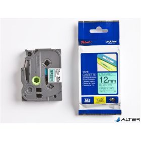   Feliratozógép szalag, 12 mm x 8 m, BROTHER, "TZe-731" zöld-fekete