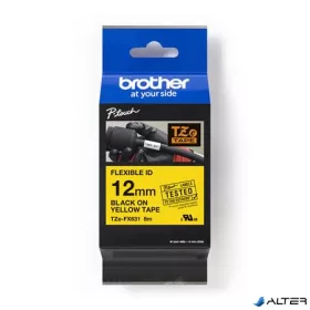   Feliratozógép szalag, flexibilis ID, 12 mm x 8 m, BROTHER, "TZe-FX631" sárga-fekete