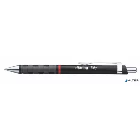   Golyóstoll, 0,8 mm, nyomógombos, fekete tolltest, ROTRING "Tikky", kék