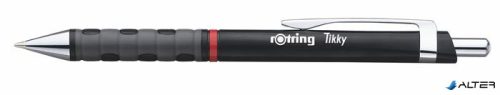 Golyóstoll, 0,8 mm, nyomógombos, fekete tolltest, ROTRING "Tikky", kék
