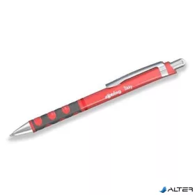   Golyóstoll, 0,8 mm, nyomógombos, tearózsa tolltest, ROTRING "Tikky", kék