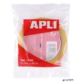   Ragasztószalag, 12 mm x 66 m, APLI "Transparent", átlátszó