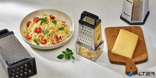 Konyhai reszelő, 4 oldalú, tárolóval, RESTO "Sham 95412"