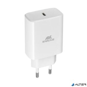   Hálózati töltő, 1xUSB-C, 30W RIVACASE "PS4193", fehér