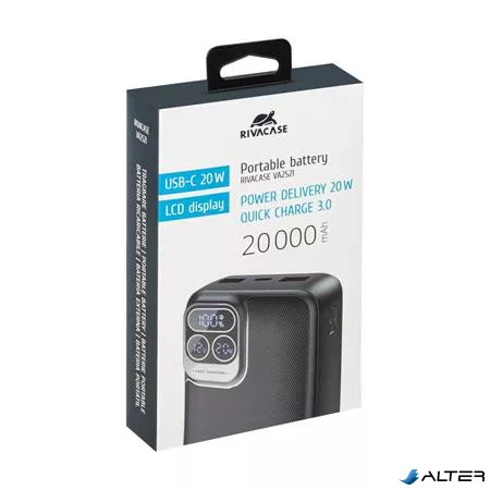 Power bank, 20.000mAh, 20W, RIVACASE 'VA2521'