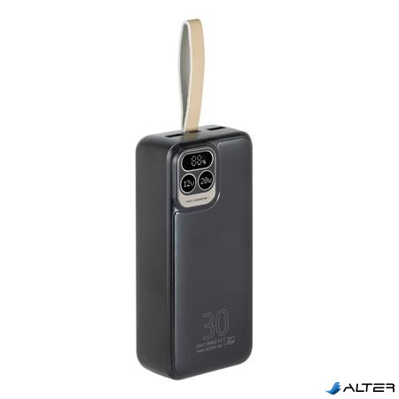 Hordozható akkumulátor, 30000mAh, QC/PD 20W, RIVACASE "VA2585"