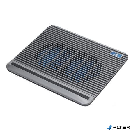 Notebook állvány, hűtőventilátorral, 15,6", RIVACASE "5555", ezüst