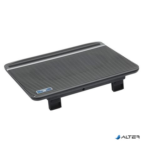 Notebook állvány, hűtőventilátorral, 15,6", RIVACASE "5555", ezüst