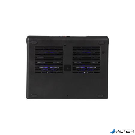 Notebook állvány, hűtőventilátorral, 17,3", RIVACASE "5557", fekete
