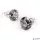 Fülbevaló, fekete csipke mintás SWAROVSKI® kristállyal, 8mm, ART CRYSTELLA®