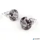 Fülbevaló, fekete csipke mintás SWAROVSKI® kristállyal, 8mm, ART CRYSTELLA®