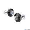 Fülbevaló, Black Diamond SWAROVSKI® kristállyal, 8mm, ART CRYSTELLA®