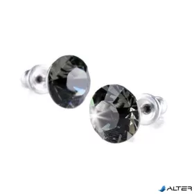   Fülbevaló, Black Diamond SWAROVSKI® kristállyal, 8mm, ART CRYSTELLA®