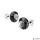 Fülbevaló, Black Diamond SWAROVSKI® kristállyal, 8mm, ART CRYSTELLA®