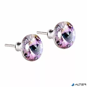   Fülbevaló, ametiszt lila SWAROVSKI® kristállyal, csúcsos, 8mm, ART CRYSTELLA®