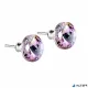 Fülbevaló, ametiszt lila SWAROVSKI® kristállyal, csúcsos, 8mm, ART CRYSTELLA®