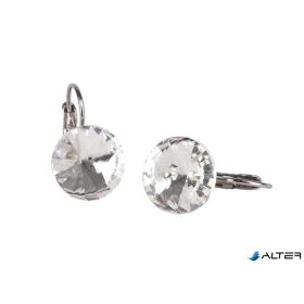   Fülbevaló, francia kapcsos, natúr fehér, SWAROVSKI® kristállyal, 12 mm, ART CRYSTELLA®
