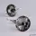 Fülbevaló, francia kapcsos, Black Diamond, SWAROVSKI® kristállyal, 12 mm, ART CRYSTELLA®