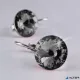 Fülbevaló, francia kapcsos, Black Diamond, SWAROVSKI® kristállyal, 12 mm, ART CRYSTELLA®