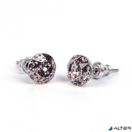 Fülbevaló, antikolt arany SWAROVSKI® kristállyal, 8mm, ART CRYSTELLA®