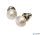 Fülbevaló, félgömb, gyöngyházfehér SWAROVSKI® gyöngyből, 8mm, ART CRYSTELLA®