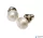 Fülbevaló, félgömb, gyöngyházfehér SWAROVSKI® gyöngyből, 8mm, ART CRYSTELLA®